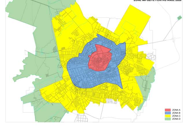 Primăria Timișoara propune o nouă organizare a zonelor de impozitare pe inele de trafic