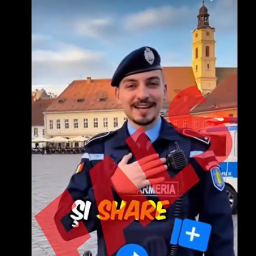 Jandarmeria atrage atenția asupra unui video fals cu o persoană în uniformă imitată
