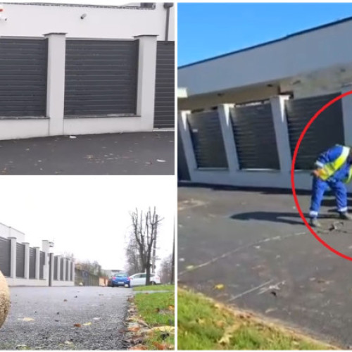 O familie din Galați a blocat parțial un trotuar public cu girul primăriei