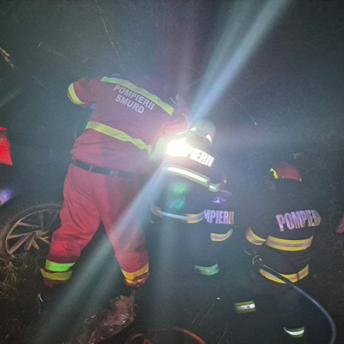 Femeie salvată în urma unui accident rutier în Halmeu, Satu Mare