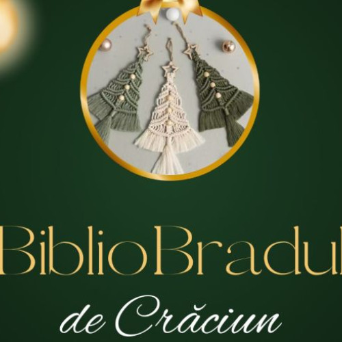 Concurs pentru bradul de Crăciun din fire textile la biblioteca din Brașov
