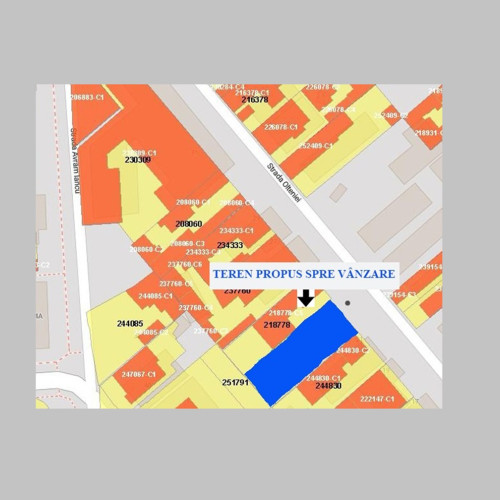 Proiect pentru vânzarea unui teren construibil într-o zonă mixtă din oraș