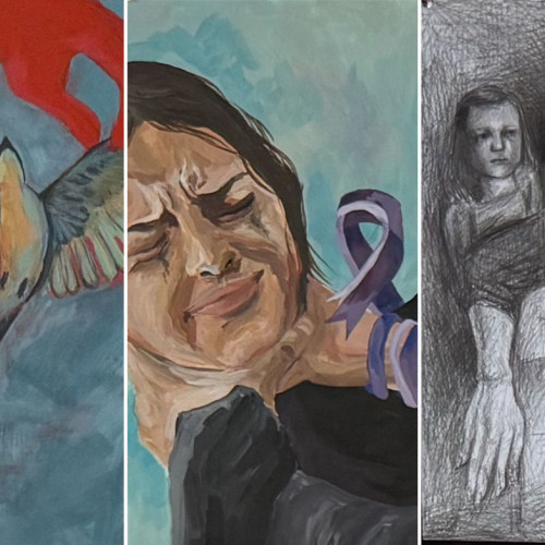 Elevii sibieni premiați pentru afișe împotriva violenței domestice