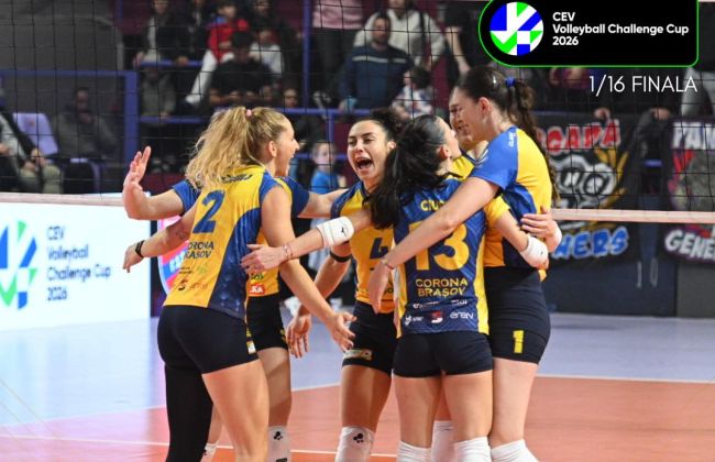 Panionios conduce în fața Coronei Brașov după primul set intens