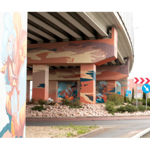 Finalizată pictura murală „Grădina din oraș” sub podul de lângă Piața 100 din Oradea