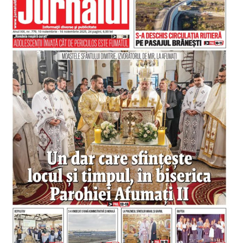 A apărut ediția print nr. 779 a Jurnalului de Ilfov