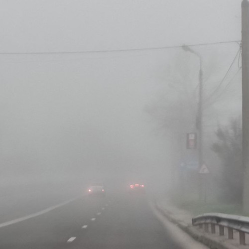 Cod galben de ceață în județul Constanța, vizibilitate redusă până la ora 11.00