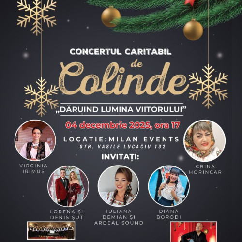 Concert caritabil de colinde organizat la Baia Mare pentru susținerea elevilor