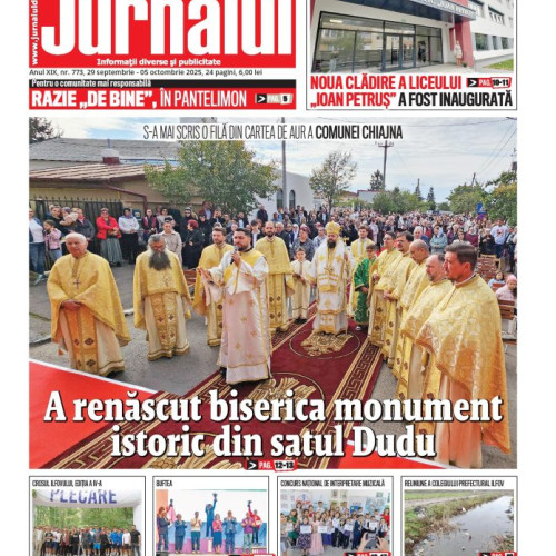 A apărut numărul 777 al Jurnalului de Ilfov în varianta print