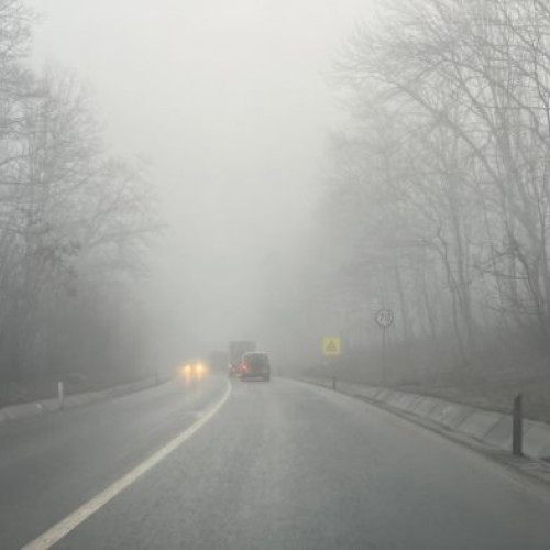 Cod galben de ceață puternică în județ cu vizibilitate redusă pe mai multe drumuri