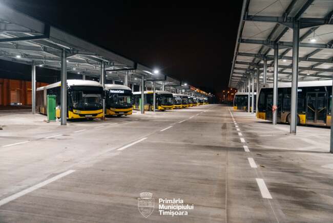 Finalizată platforma de încărcare pentru autobuzele electrice din Timișoara
