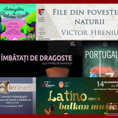 Cultural bogat la Botoșani în weekendul 14–16 noiembrie 2025