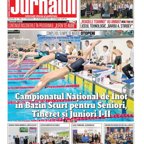 A apărut ediția tipărită nr. 780 a Jurnalului de Ilfov