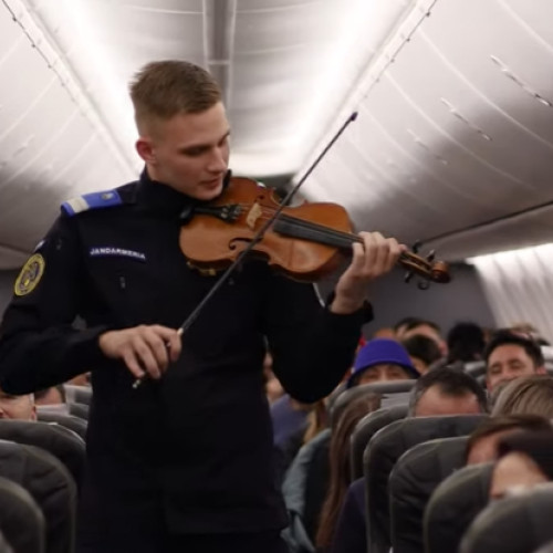 Jandarmeria a mulțumit TAROM pentru un moment special în zbor