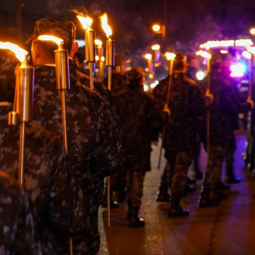 Marinarii militari au desfășurat o retragere cu torțe în Medgidia