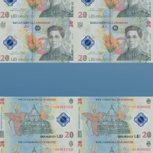 BNR lansează coale numismatice speciale cu bancnote de 20 de lei