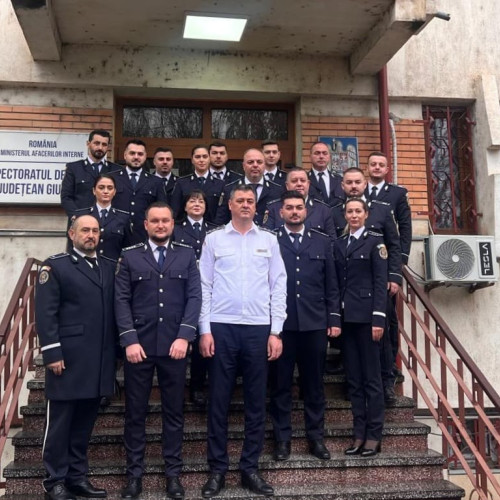 Douăzeci de polițiști din Giurgiu au fost avansați înainte de termen