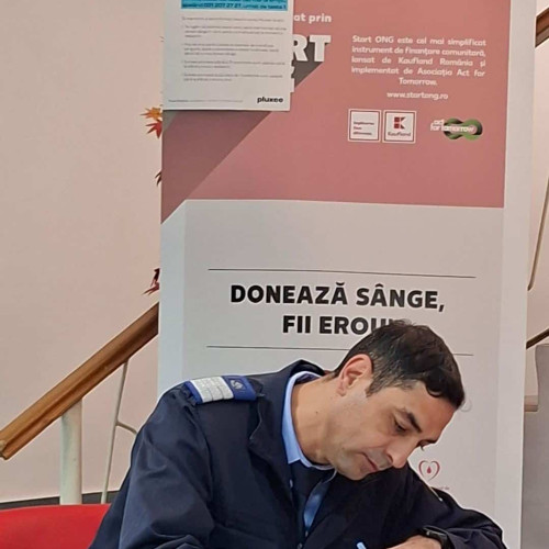 Jandarmii din Tulcea au donat sânge pentru a sprijini pacienții aflați în nevoie