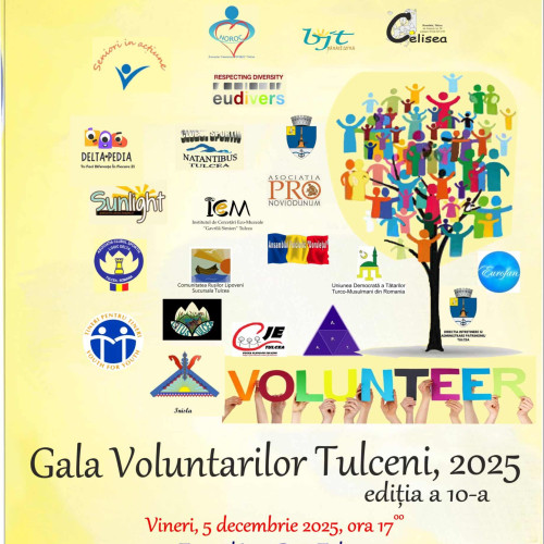 Gala Voluntarilor Tulceni 2025 va avea loc la Teatrul „Jean Bart”
