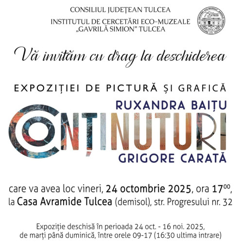 Expoziția „Conținuturi” debutează la Casa Avramide din Tulcea