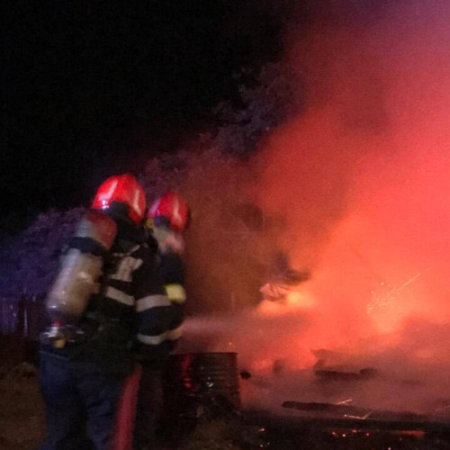 Incendiu la o anexă gospodărească în comuna Bistra, intervenție a pompierilor