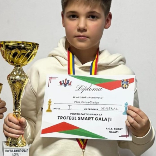 Șahiștii vrânceni Darius Pană și Mihnea Hurmuzache, pe podium la turneul de la Galați