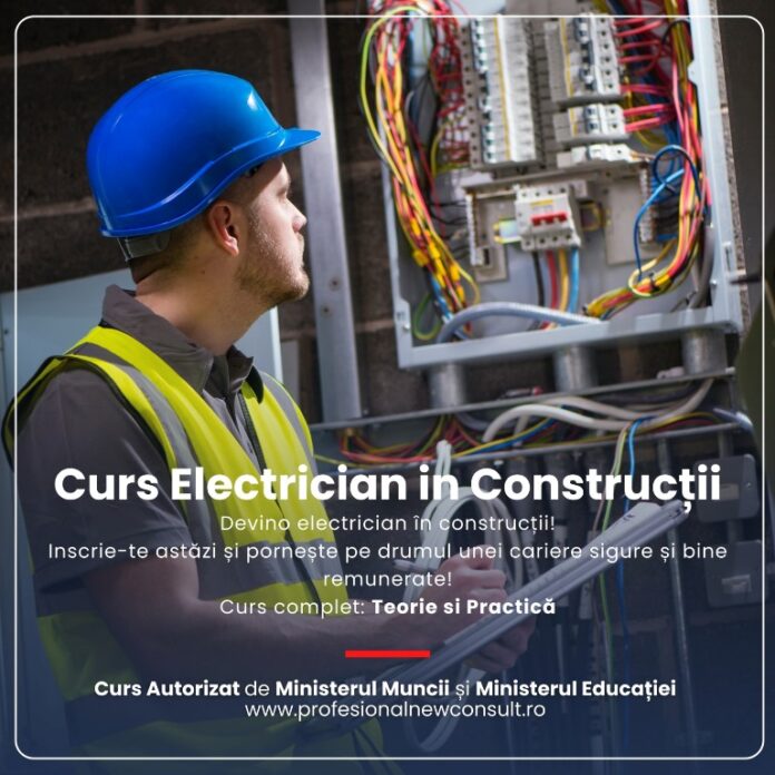 Focșani: curs pentru electricieni în construcții cu plată în rate și locuri de muncă stabile