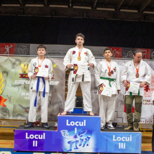 Răzvan Alexandru Popa, campion european la karate, continuă tradiția familiei în sport