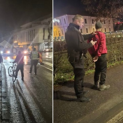 Biciclist beat implicat într-un accident pe Podul Viilor părăsește locul faptei