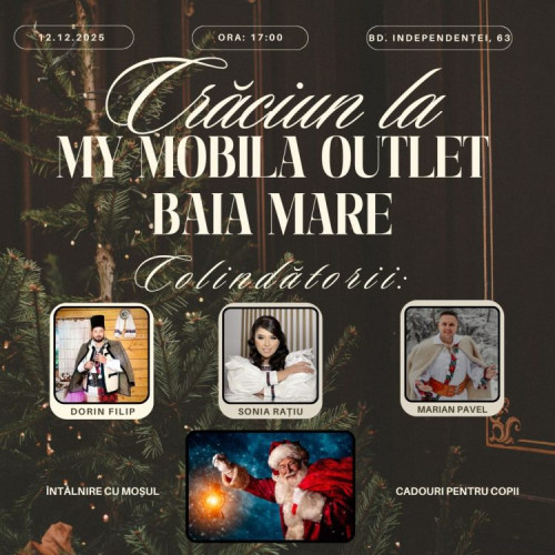 Evenimentul „Crăciun la My Mobila Outlet Baia Mare” aduce colinde și surprize pentru copii