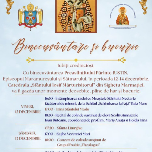 Moaștele Sfântului Nectarie aduse spre cinstire la Schitul „Schimbarea la Față” din Baia Mare