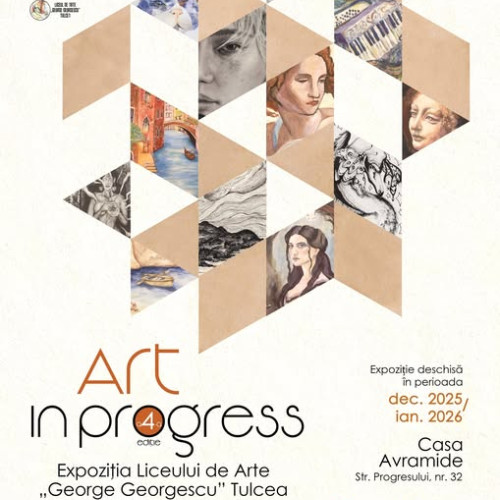 Expoziția „Art in Progress” a liceului George Georgescu deschide weekendul la Casa Avramide