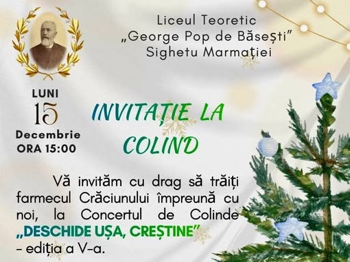 Concertul de colinde „Deschide ușa, creștine” va avea loc la Sighetu Marmației