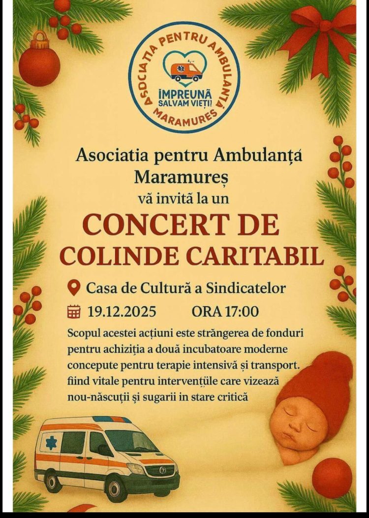 Concert caritabil pentru dotarea neonatologiei la Casa de Cultură a Sindicatelor