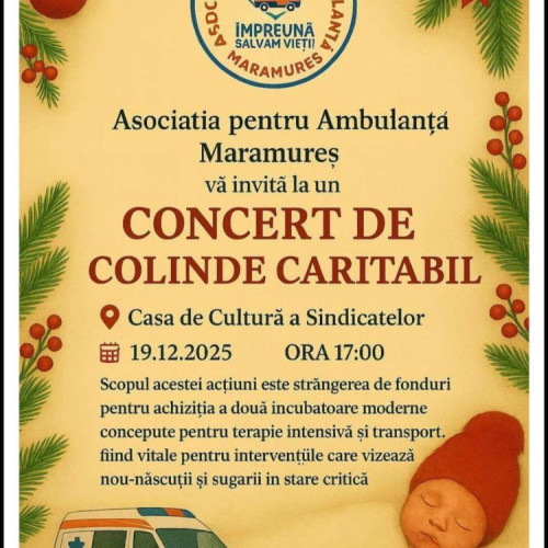 Concert caritabil pentru dotarea neonatologiei la Casa de Cultură a Sindicatelor