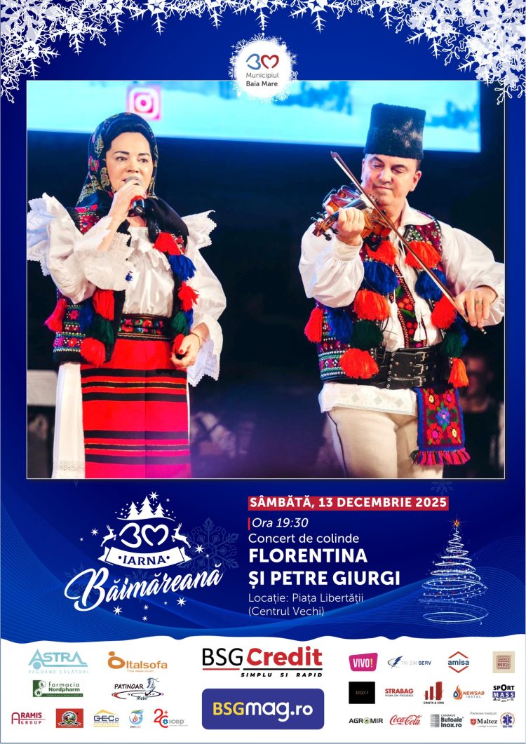 Baia Mare găzduiește un concert special de colinde autentice în centrul orașului