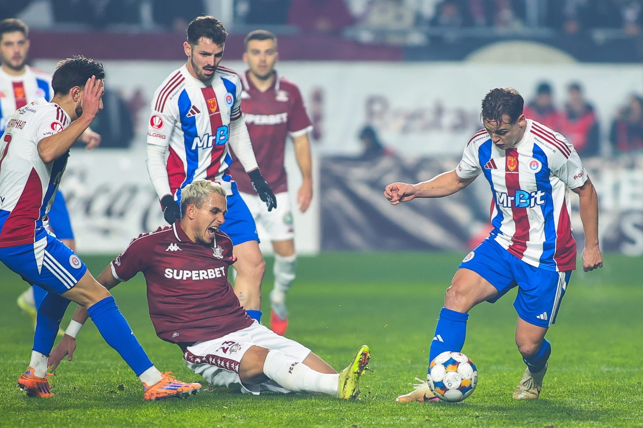 Oțelul Galați a câștigat cu 2-0 pe terenul Rapidului în Giulești