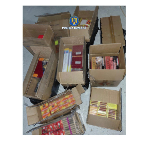 Poliția din Brăila ridică peste 140 kg de articole pirotehnice deținute ilegal în Cazasu