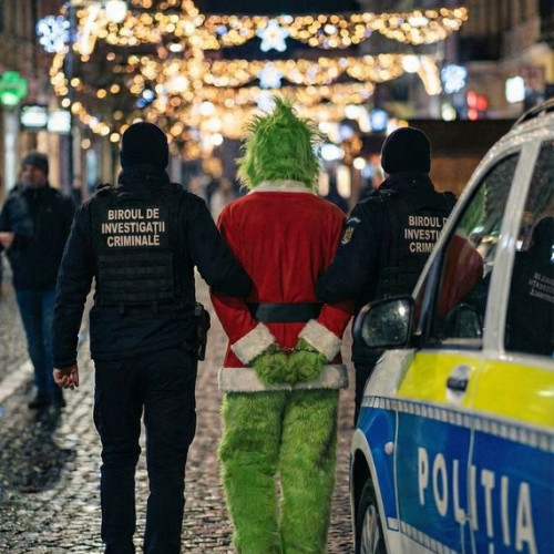 Poliția din Bistrița-Năsăud prinde tânărul care a distrus și furat decorațiuni festive