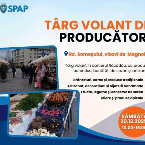 Târg volant cu produse tradiționale românești în cartierul Răcădău