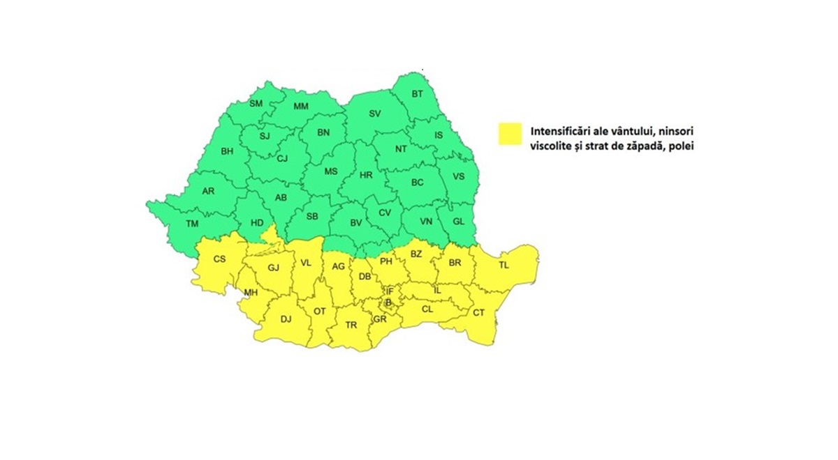 ANM anunță vremuri geroase și zăpadă consistentă până pe 26 decembrie