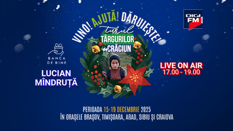 Lucian Mîndruță și Digi FM au încheiat Turul Târgurilor de Crăciun în cinci orașe mari