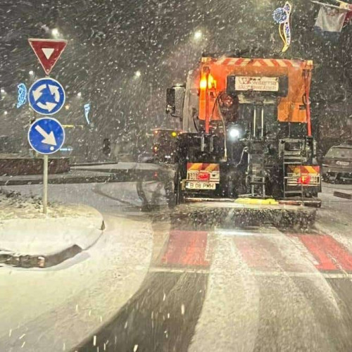 Alba Iulia a fost acoperită de prima ninsoare a iernii în dimineața de Ajun